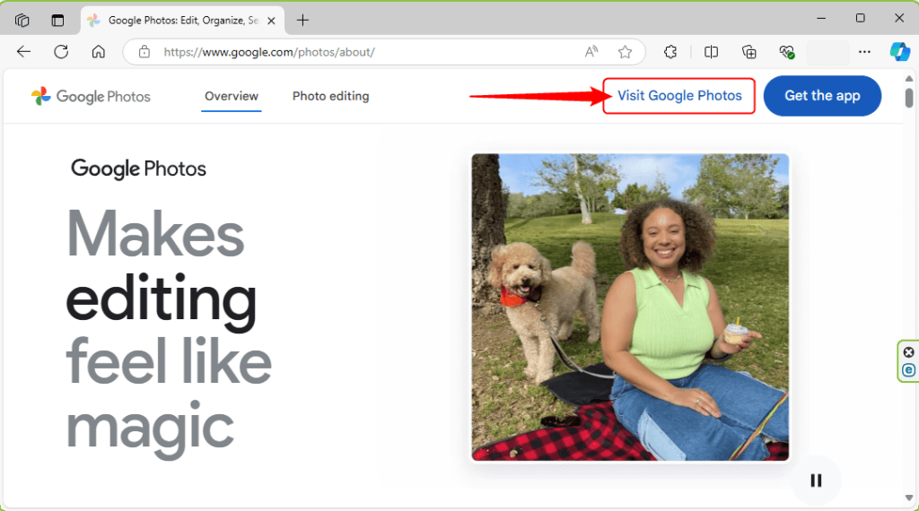 Microsoft Edge - https://photos.google.com