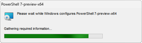 PowerShell 7-preview-x64 のアンインストール画面